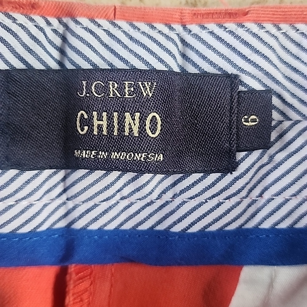 J. Crew Coral High-Rise Cotton Shorts - Picture 2 of 3